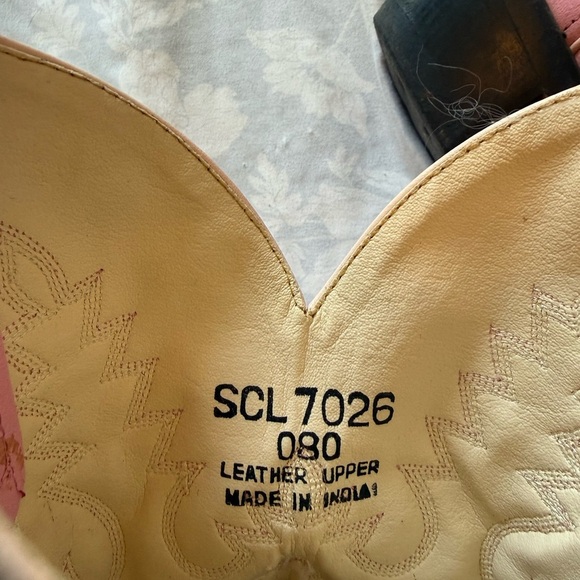 ‼️SOLD‼️ Vintage | Pink western Leather boots - Picture 4 of 6